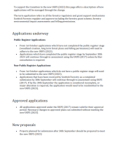 Information to support applicants and stakeholders